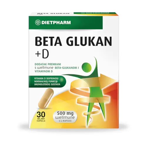 Dietpharm Beta glukan + D vitamin 30 kapsula