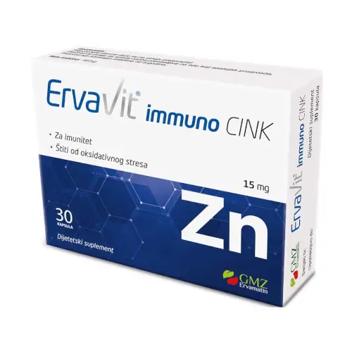 GMZ Ervamatin Ervavit immuno cink 15mg 30 kapsula