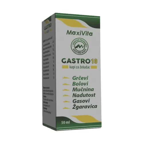 Maxivita Gastro 10 kapi za želudac 50ml