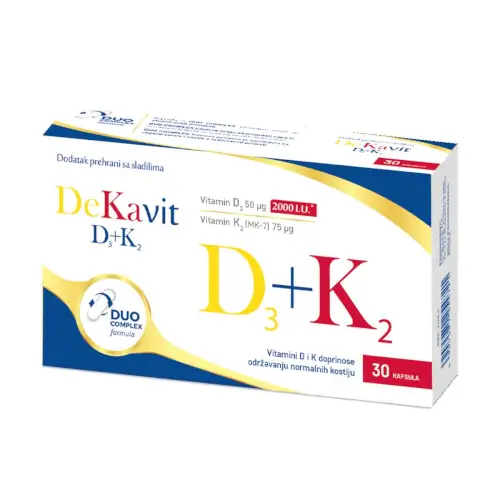 Sarmenta DeKavit D3 + K2 30 kapsula