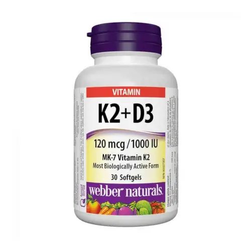 Webber Naturals K2 + D3 30 kapsula