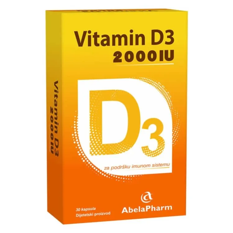ABELAPHARM Vitamin D3 2000 IU 30 kapsula