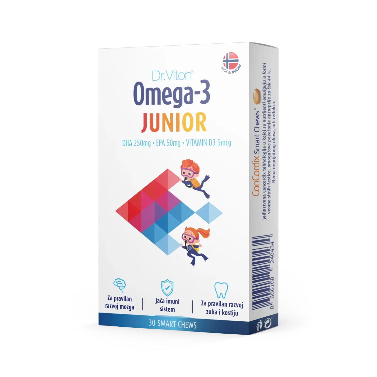 DR.VITON Omega 3 Junior tablete za žvakanje a30