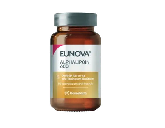 EUNOVA ALPHALIPOIN 600, 30 gastrorezistentnih kapsula