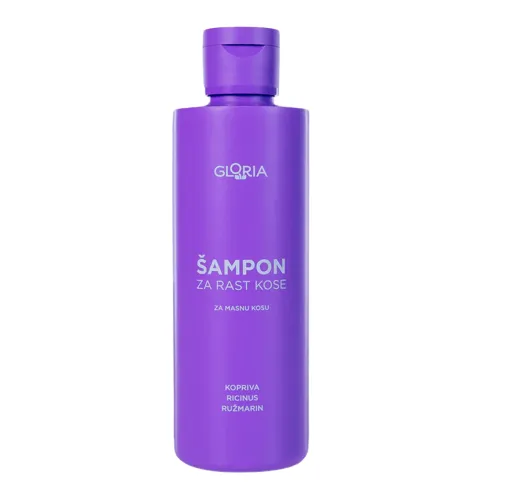 GLORIA Šampon za rast kose, masna kosa 200ml