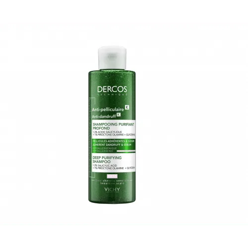 VICHY DERCOS Piling šampon za dubinsko čišćenje protiv prijanjajuće peruti i sebuma, 200 ml