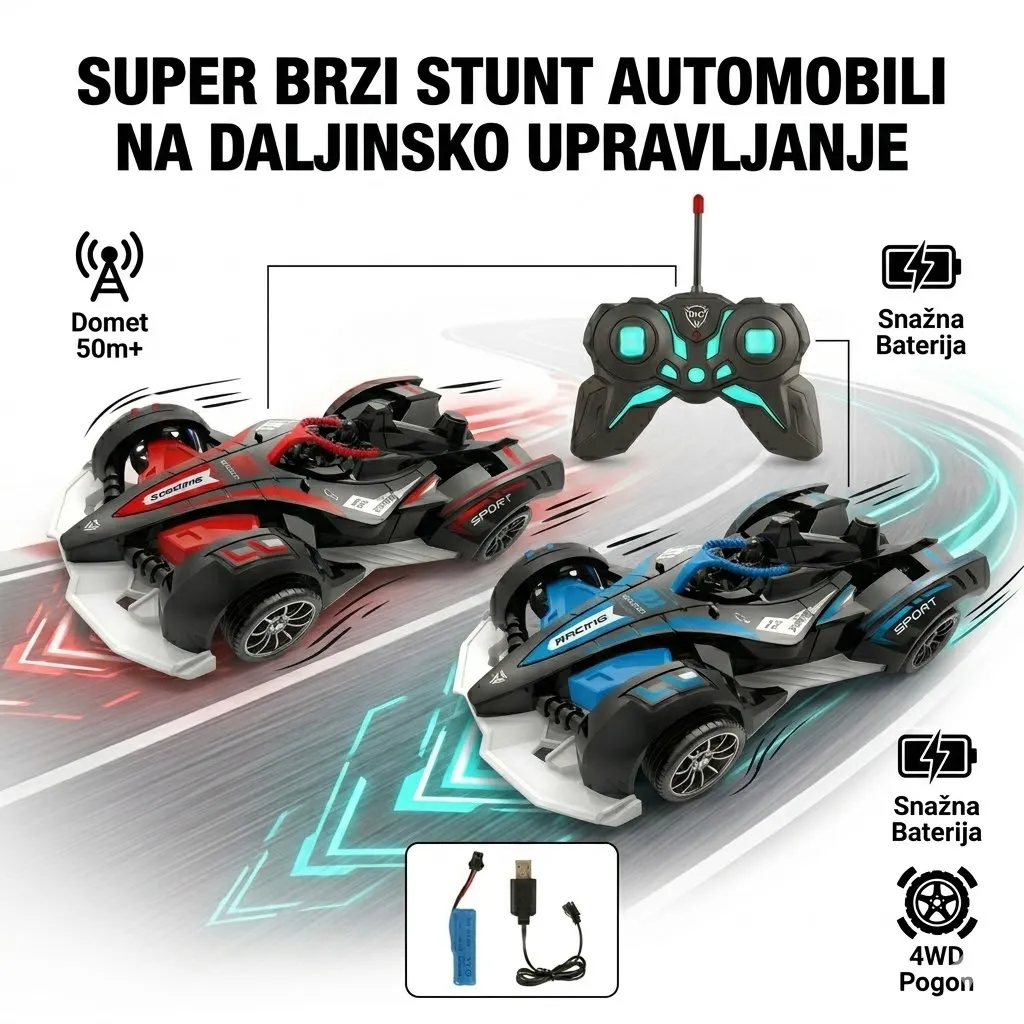 Auto na daljinski s Efektom Ispuha 1:12 5Ch R/C 24192295