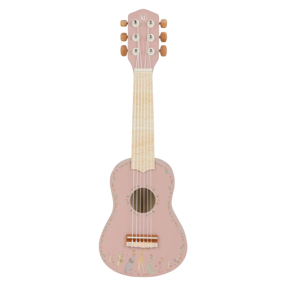 Drvena gitara Little Dutch Safari Friends ružičasta LD7471