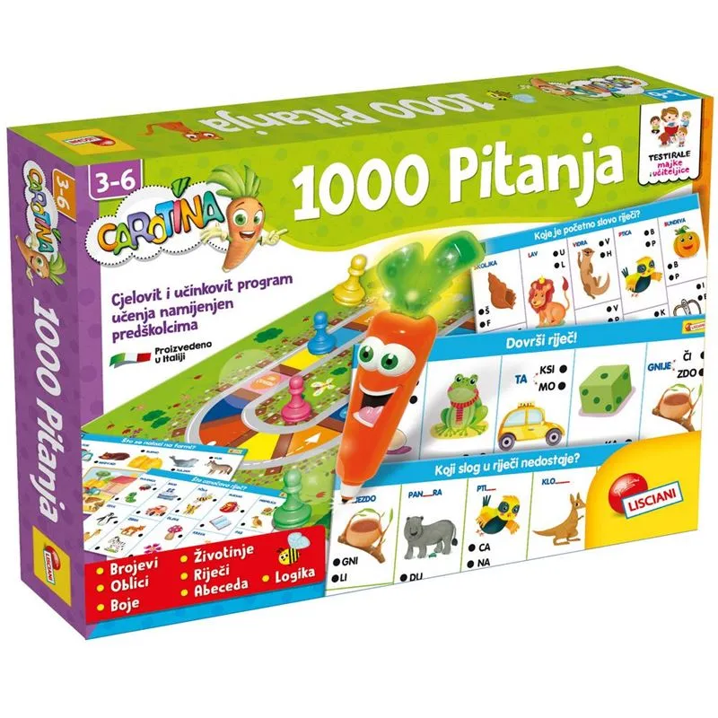 Igračka LISCIANI Carotina 1000 pitanja i odgovora