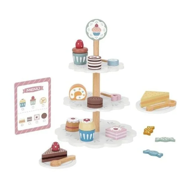 Igračka Tooky Toy drveni stalak s kolačima 318946