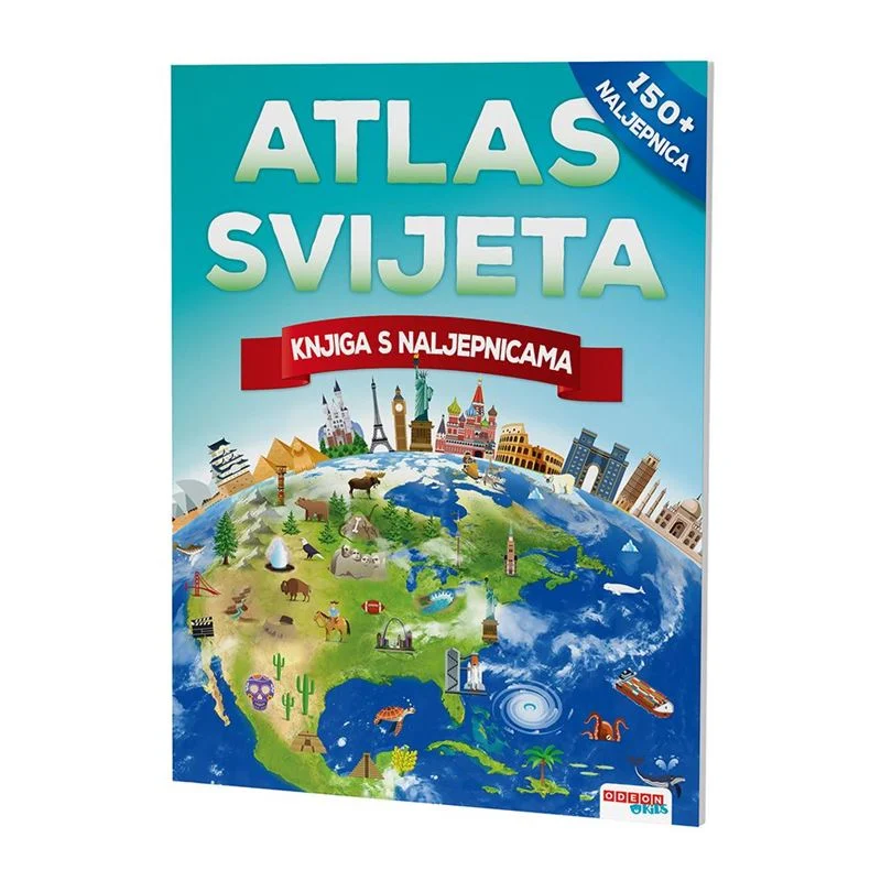 Knjiga Atlas svijeta s naljepnicama