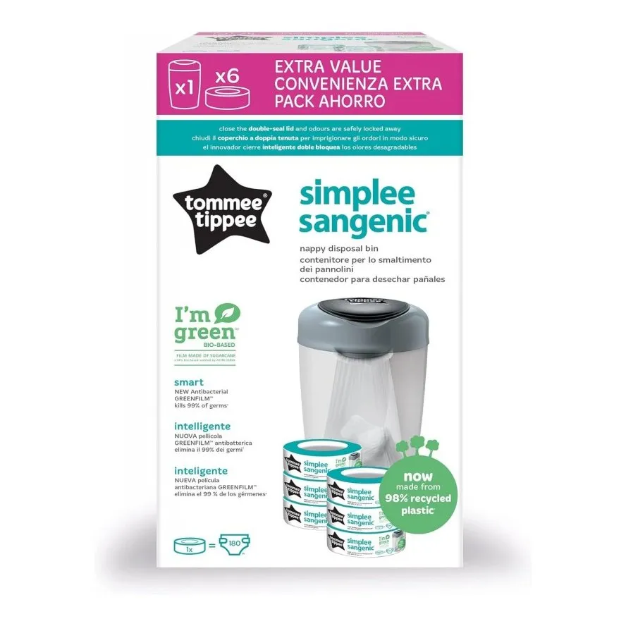 Koš Tommee Tippee za odlaganje pelena +6 umetaka