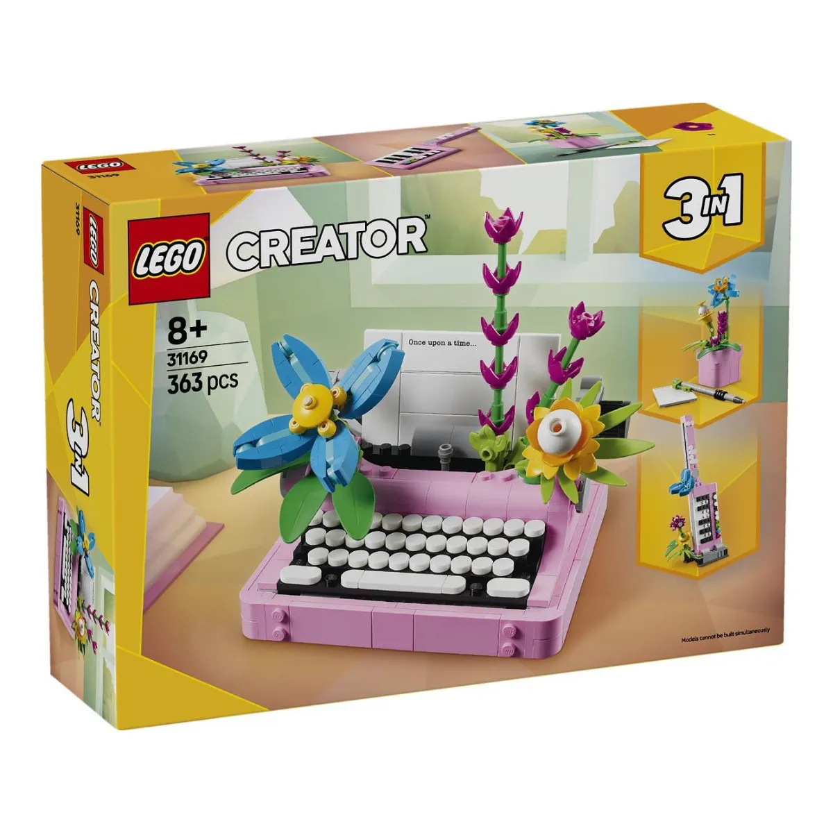 Kocke Lego pisaća mašina s cvijećem