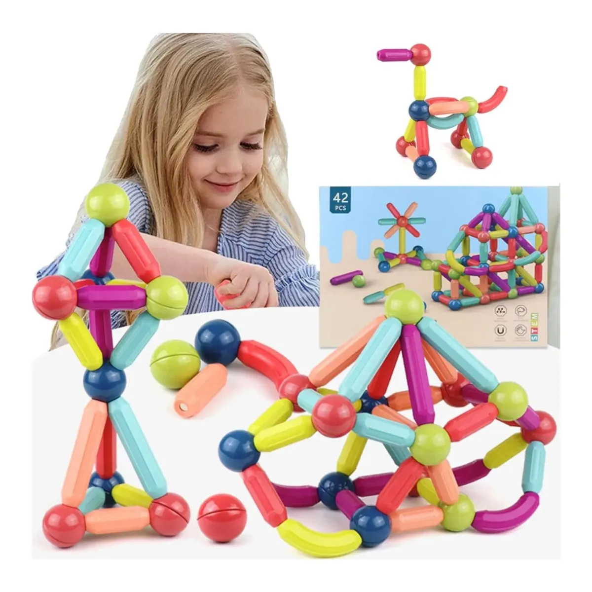 Kocke STEM edukativne Magnetni Stick 23198186