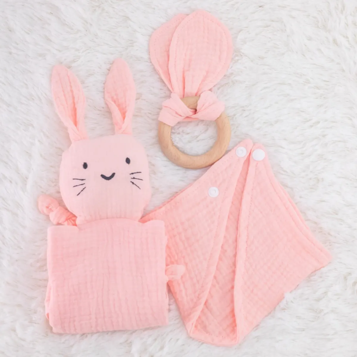 Poklon set muslin tješilica rozo N03