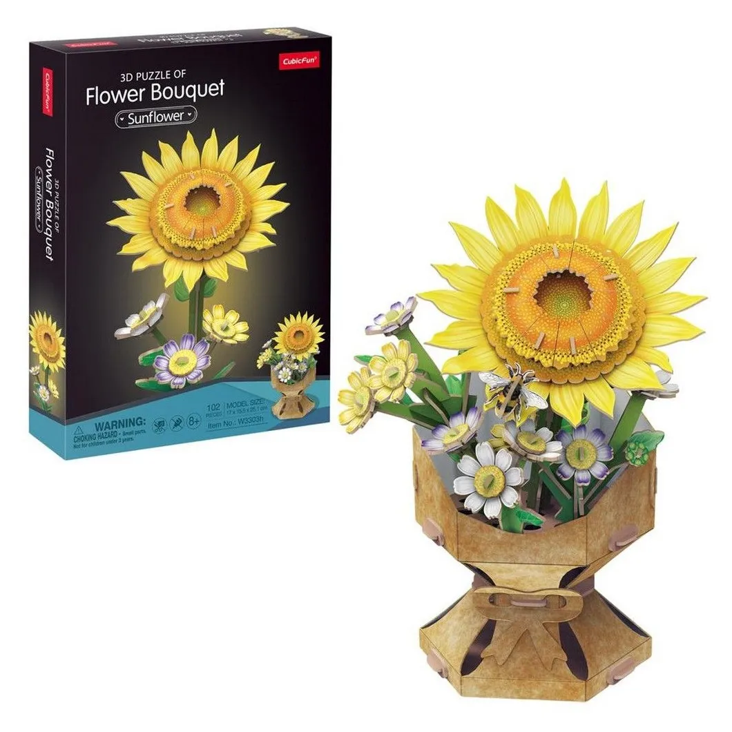 Puzzle 3D Cubic Fun Buket Suncokreta 113791