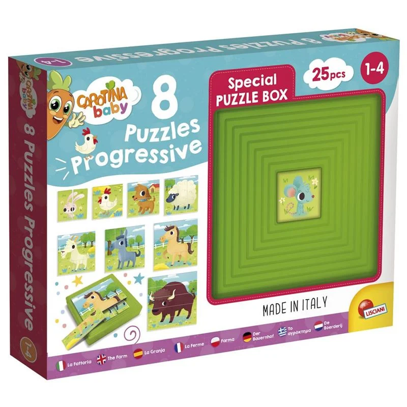 Puzzle Carotina Baby Progresivne puzzle Farma