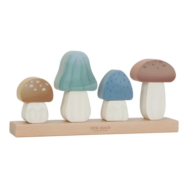 Puzzle Little Dutch drvene stacking gljive Forest Friends