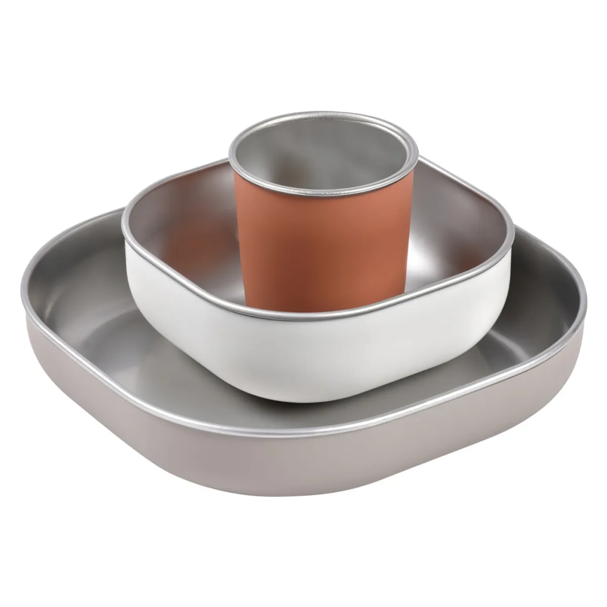 Set za jelo Béaba od nehrđajućeg čelika Terracotta 913584