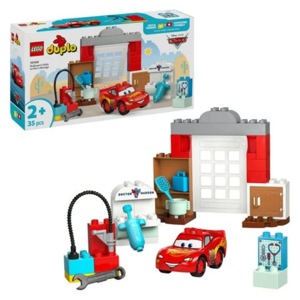 Set za slaganje LEGO Duplo McQueenov posjet Docovoj garaži 10456