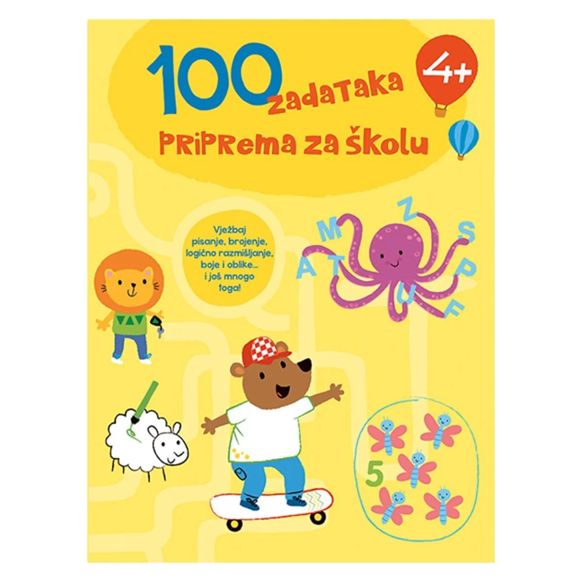 Vježbenica Lusio 100 zadataka Priprema za školu 4+