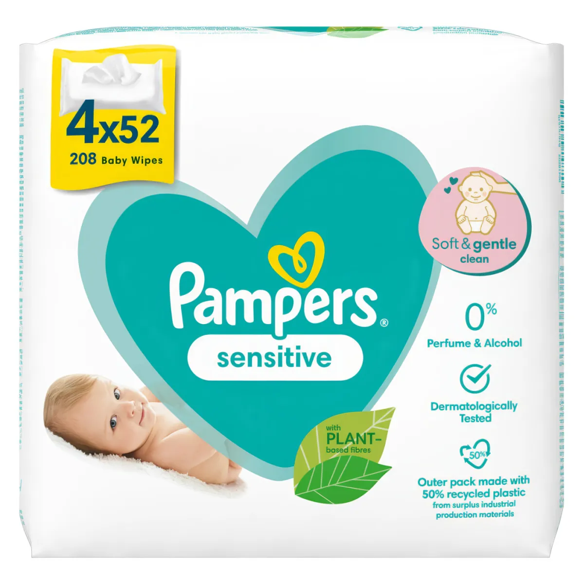 Vlazne maramice Pampers Sensitive 4×52