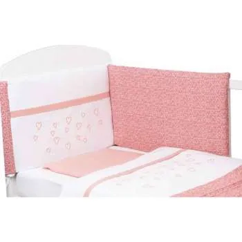 BUBABA POSTELJINA SET 6 DELOVA PINK SRCA