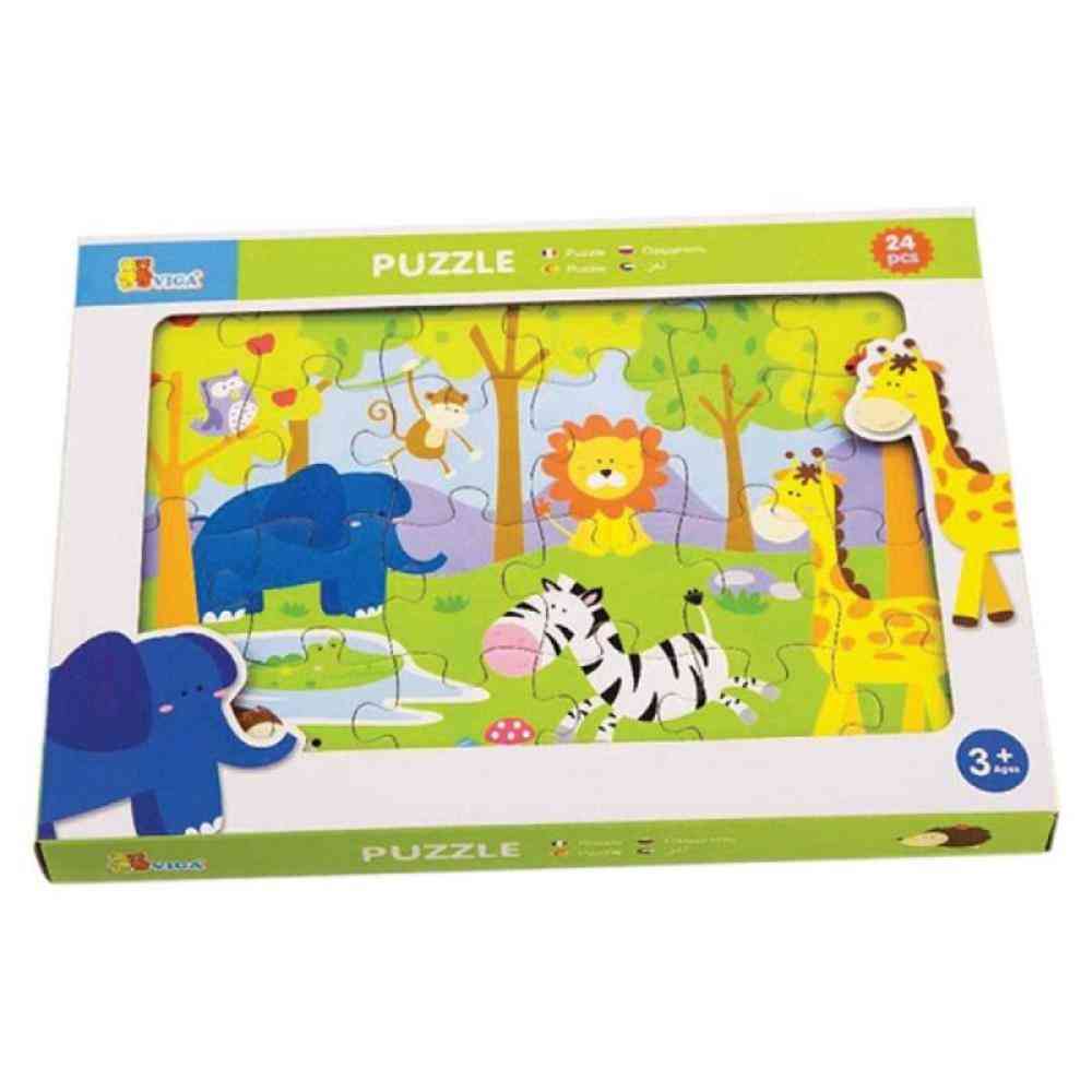 DRVENE PUZZLE 24 KOM - SAFARI