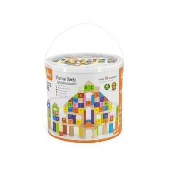 IGRA DRVENE KOCKE SLOVA I BROJEVI 3CM 100KOM