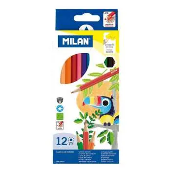 MILAN DRVENE BOJICE 12 KOM HEKSAGONALNE
