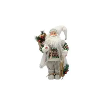 NOVOGODISNJA FIGURA DEDA MRAZ SA SKIJAMA 45cm