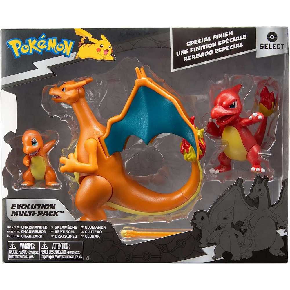 PKM: POKEMON SELECT EVOLUTION MULTIPACK - CHARMANDER, CHARMELEON, CHARIZARD