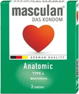 Anatomic prezervativ, 3 kom.