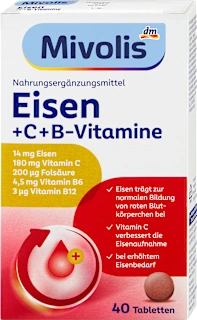 Željezo + vitamini C i B, 40 kom.