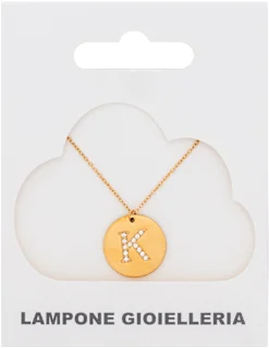 Ogrlica slovo K - Gold, 1 kom.