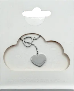 Ogrlica srce - silver, 1 kom.