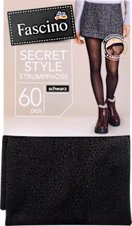 Štrample Secret Style, crne, M 42/44, 60 den, 1 kom.