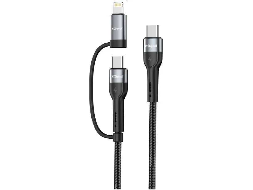 Digicell 2u1 Rapid Series Braided kabal - Black
