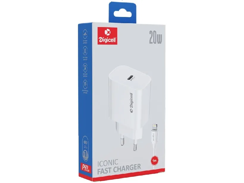 Digicell Iconic Charger IP Set PD 20W punjač - White