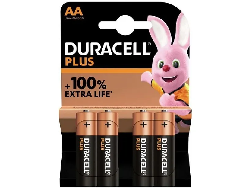 Duracell Plus alkalna baterija AA 1.5V blister - 4 komada