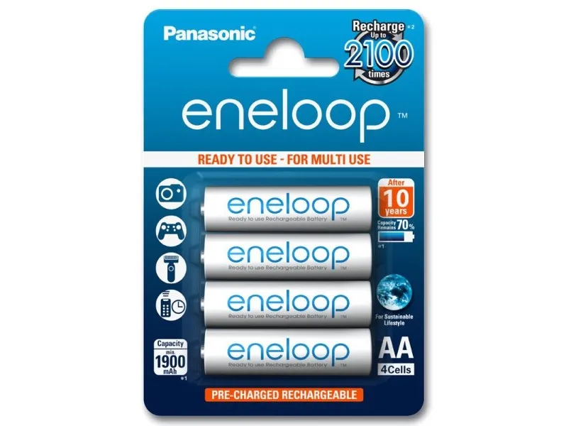 Punjive baterije Panasonic Eneloop AA_4B BK-3MCCE_4BE 1900mAh 4komada