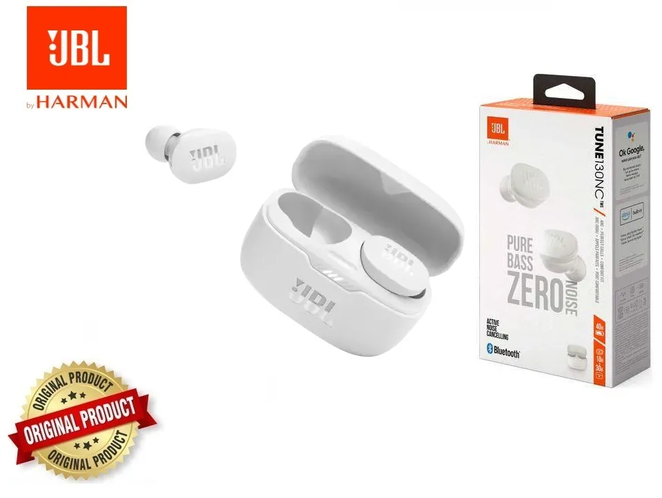 Slu&scaron;alice JBL Tune 130NC TWS in-ear true wireless bluetooth sa mikrofonom do 40h rada, bijele