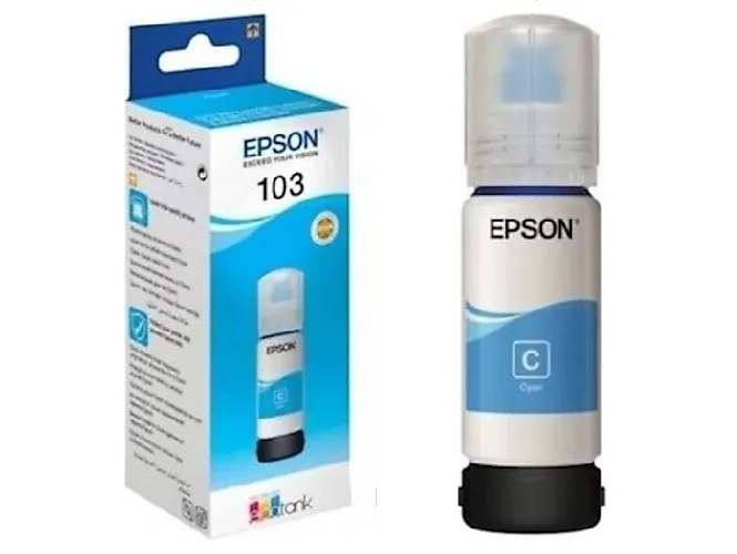 Tinta EPSON EcoTank 103 cyan 7500 stranica 65ML C13T00S24A plava