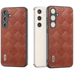 NN-Su Galaxy S24+ PU Phone Case(Brown)