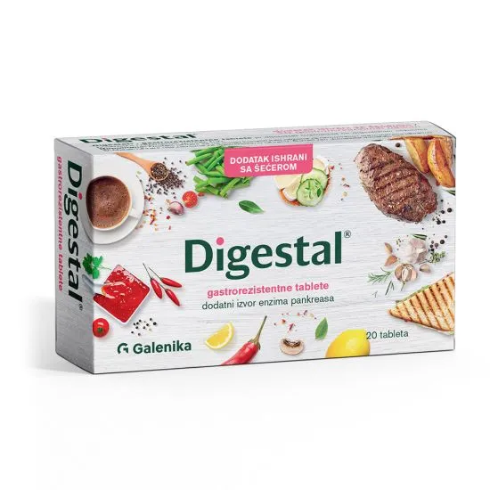 Galenika DIGESTAL gastrorezistentne tablete a20 – Efikasno eliminiše simptome otežanog varenja