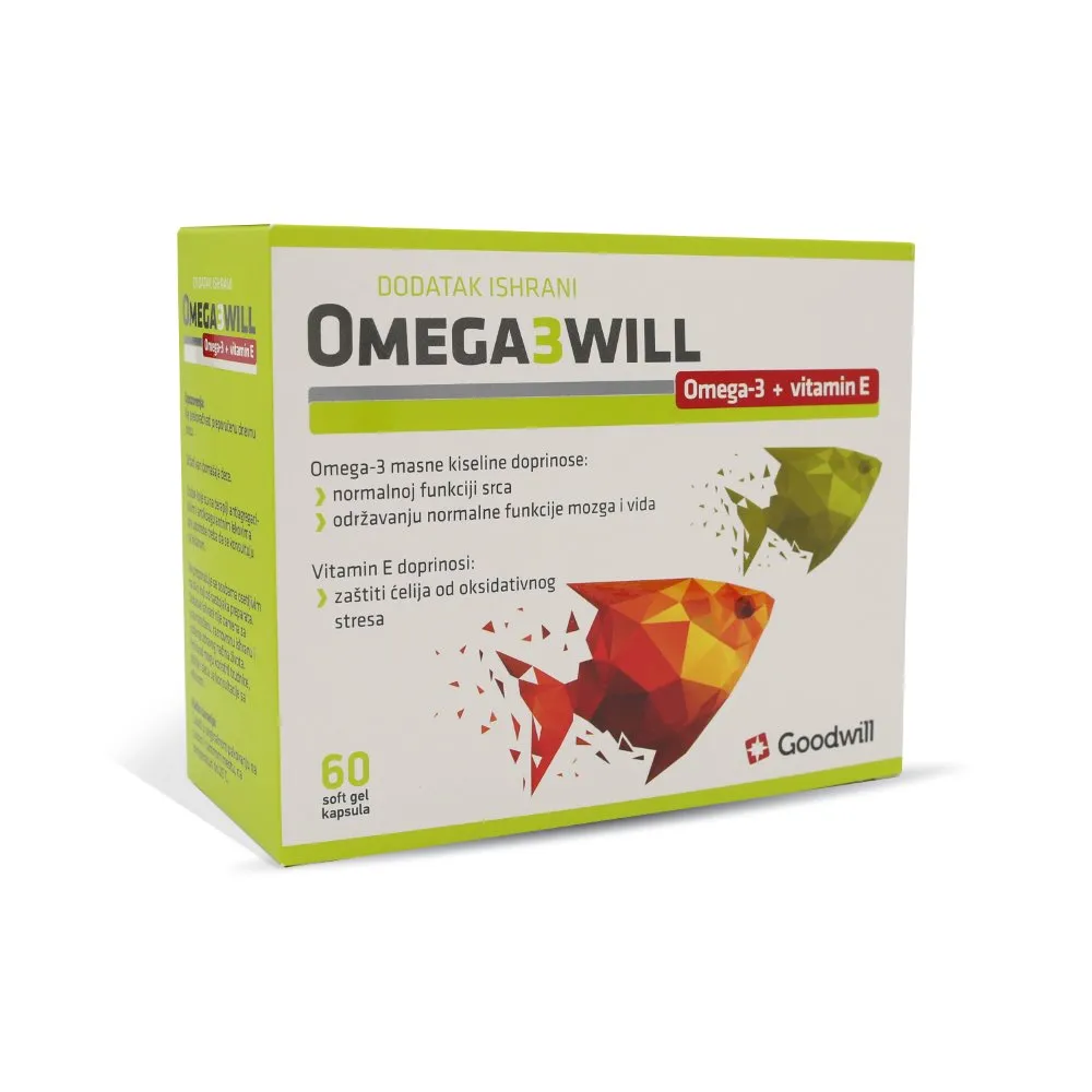 Goodwill Omega 3 + vitamin E 60 kapsula, Za normalnu funkciju srca i mentalnih sposobnosti