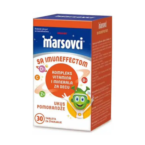 HEMOFARM Marsovci tablete za žvakanje sa imuneffectom a30, Za pravilan razvoj i jak imunitet
