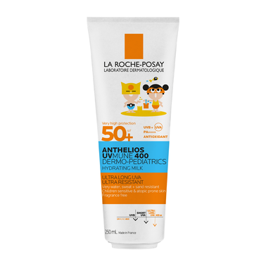 LA ROCHE POSAY ANTHELIOS UVMUNE 400 DERMO – PEDIATRICS HIDRATANTNO MLIJEKO ZA DJECU SPF 50+ 250ml Za dječju osjetljivu kožu i kožu sklonu atopiji.