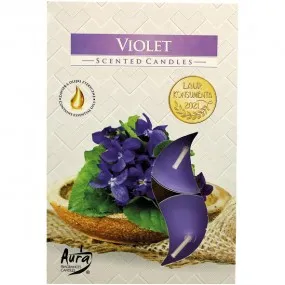 Lipovac Svijeća mirisna violet (ljubičica), 6 komada