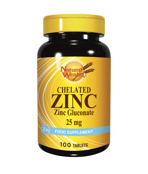 NATURAL WEALTH CINK KELATIRANI 25 mg tablete a 100, Dodatak prehrani za nadoknadu cinka